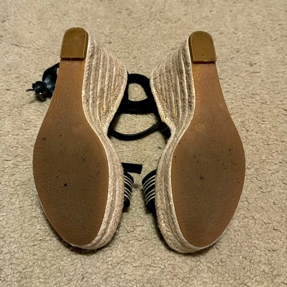 Franco Fortini Black Espadrille Heels Size 6.5 - Picture 3 of 7